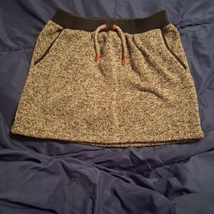 GAP KIDS Heathered Gray Mini Skirt with Black Waistband